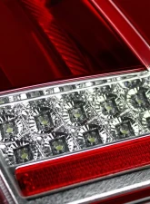 Spec-D Sequential LED Taillights (Chrome Housing/Red Lens) Ford Mustang 1999-2004                                     - LT-MST99RLED-SQ-TM - Image 6