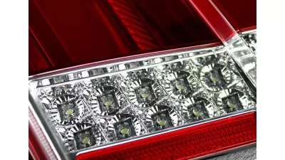 Spec-D Sequential LED Taillights (Chrome Housing/Red Lens) Ford Mustang 1999-2004                                     - LT-MST99RLED-SQ-TM - Image 6