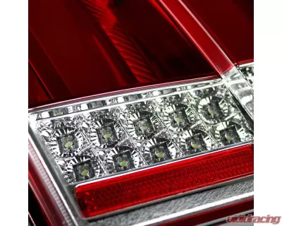 Spec-D Sequential LED Taillights (Chrome Housing/Red Lens) Ford Mustang 1999-2004 - LT-MST99RLED-SQ-TM