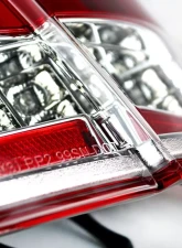 Spec-D Sequential LED Taillights (Chrome Housing/Red Lens) Ford Mustang 1999-2004                                     - LT-MST99RLED-SQ-TM - Image 7