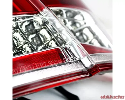 Spec-D Sequential LED Taillights (Chrome Housing/Red Lens) Ford Mustang 1999-2004 - LT-MST99RLED-SQ-TM