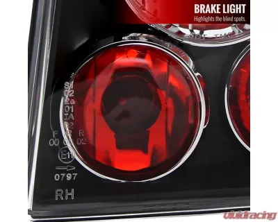 Spec-D Taillights (Matte Black Housing/Clear Lens) Volkswagen Passat 1998-2001 - LT-PAS974JM-TM