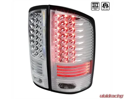 Spec-D V2 LED Taillights (Chrome Housing/Clear Lens) Dodge Ram 2002-2006 - LT-RAM02CLED-V2-RS