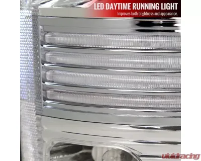 Spec-D V2 LED Taillights (Chrome Housing/Clear Lens) Dodge Ram 2002-2006 - LT-RAM02CLED-V2-RS