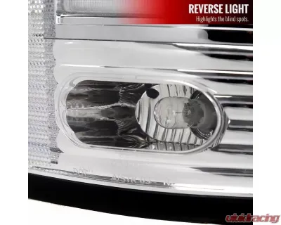 Spec-D V2 LED Taillights (Chrome Housing/Clear Lens) Dodge Ram 2002-2006 - LT-RAM02CLED-V2-RS