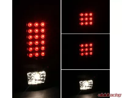 Spec-D V2 LED Taillights (Matte Black Housing/Clear Lens) Dodge Ram 2002-2006 - LT-RAM02JMLED-V2-TM