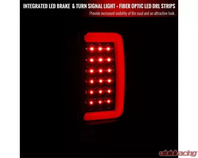 Spec-D LED Taillights (Chrome Housing/Red Lens) Dodge Ram 2002-2006 - LT-RAM02RLED-G2-TM