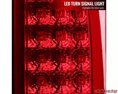 Spec-D LED Taillights (Chrome Housing/Red Lens) Dodge Ram 2002-2006 - LT-RAM02RLED-G2-TM