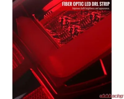 Spec-D LED Taillights (Chrome Housing/Red Lens) Dodge Ram 2002-2006 - LT-RAM02RLED-G2-TM