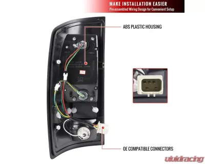 Spec-D LED Taillights (Chrome Housing/Red Lens) Dodge Ram 2002-2006 - LT-RAM02RLED-G2-TM