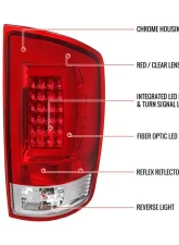 Spec-D LED Taillights (Chrome Housing/Red Lens) Dodge Ram 2002-2006                                     - LT-RAM02RLED-G2-TM - Image 9