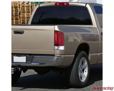 Spec-D LED Taillights (Chrome Housing/Red Lens) Dodge Ram 2002-2006 - LT-RAM02RLED-G2-TM
