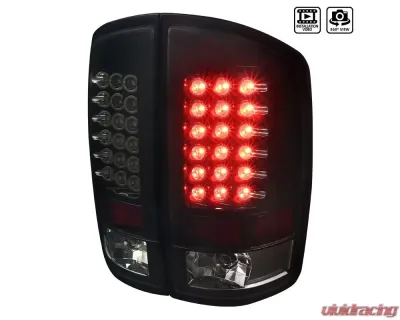 Spec-D LED Taillights (Glossy Black housing/Smoked Lens) Dodge Ram 2007-2009 - LT-RAM07BBLED-TM