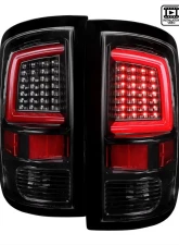 Spec-D White Bar LED Taillights (Glossy Black Housing/Clear Lens) Dodge Ram 2009-2022                                     - LT-RAM09BKLED-G2-TM - Image 10