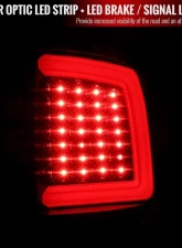 Spec-D White Bar LED Taillights (Glossy Black Housing/Clear Lens) Dodge Ram 2009-2022                                     - LT-RAM09BKLED-G2-TM - Image 2