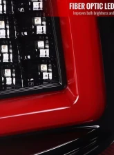 Spec-D White Bar LED Taillights (Glossy Black Housing/Clear Lens) Dodge Ram 2009-2022                                     - LT-RAM09BKLED-G2-TM - Image 3