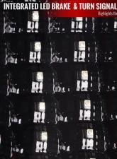 Spec-D White Bar LED Taillights (Glossy Black Housing/Clear Lens) Dodge Ram 2009-2022                                     - LT-RAM09BKLED-G2-TM - Image 4