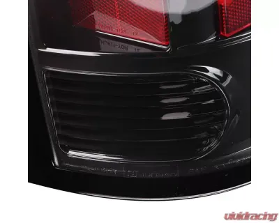 Spec-D White Bar LED Taillights (Glossy Black Housing/Clear Lens) Dodge Ram 2009-2022 - LT-RAM09BKLED-G2-TM