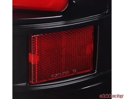 Spec-D White Bar LED Taillights (Glossy Black Housing/Clear Lens) Dodge Ram 2009-2022 - LT-RAM09BKLED-G2-TM