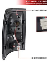 Spec-D White Bar LED Taillights (Glossy Black Housing/Clear Lens) Dodge Ram 2009-2022                                     - LT-RAM09BKLED-G2-TM - Image 8