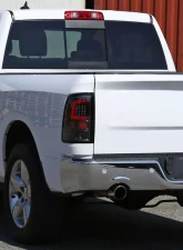 Spec-D White Bar LED Taillights (Glossy Black Housing/Clear Lens) Dodge Ram 2009-2022                                     - LT-RAM09BKLED-G2-TM - Image 10