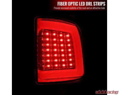 Spec-D White Bar LED Taillights (Chrome Housing/Smoked Lens) Dodge Ram 2009-2022 - LT-RAM09GLED-G2-TM