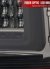 Spec-D White Bar LED Taillights (Chrome Housing/Smoked Lens) Dodge Ram 2009-2022                                     - LT-RAM09GLED-G2-TM - Image 3