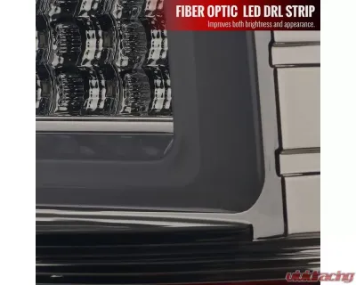 Spec-D White Bar LED Taillights (Chrome Housing/Smoked Lens) Dodge Ram 2009-2022 - LT-RAM09GLED-G2-TM