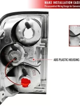 Spec-D Taillights (Matte Black Housing/Clear Lens) Ford Ranger 2001-2005                                     - LT-RAN01JM-TM - Image 7