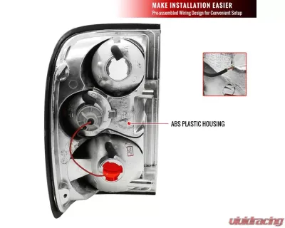 Spec-D Taillights (Matte Black Housing/Clear Lens) Ford Ranger 2001-2005 - LT-RAN01JM-TM