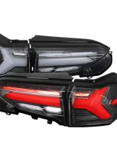 Spec-D White LED Bar Sequential Signal Taillights (Matte Black Housing/Clear Lens) Toyota RAV4 2019-2024                                     - LT-RAV419JMLED-SQ-TM - Image 10