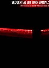 Spec-D White LED Bar Sequential Signal Taillights (Matte Black Housing/Clear Lens) Toyota RAV4 2019-2024                                     - LT-RAV419JMLED-SQ-TM - Image 2