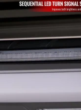 Spec-D White LED Bar Sequential Signal Taillights (Matte Black Housing/Clear Lens) Toyota RAV4 2019-2024                                     - LT-RAV419JMLED-SQ-TM - Image 5