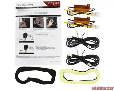 Spec-D White LED Bar Sequential Signal Taillights (Matte Black Housing/Clear Lens) Toyota RAV4 2019-2024 - LT-RAV419JMLED-SQ-TM