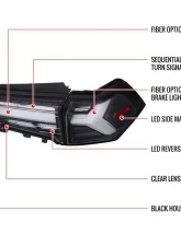 Spec-D White LED Bar Sequential Signal Taillights (Matte Black Housing/Clear Lens) Toyota RAV4 2019-2024                                     - LT-RAV419JMLED-SQ-TM - Image 10