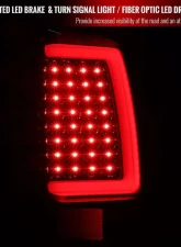 Spec-D C-Bar LED Taillights (Jet Black Housing/Clear Lens) GMC Sierra 2007-2014                                     - LT-SIE07BKLED-G2-TM - Image 2