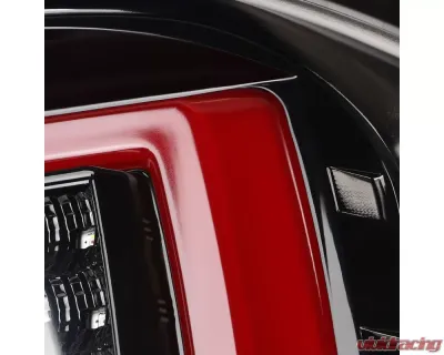 Spec-D C-Bar LED Taillights (Jet Black Housing/Clear Lens) GMC Sierra 2007-2014 - LT-SIE07BKLED-G2-TM