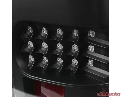Spec-D V2 LED Taillights (Matte Black Housing/Clear Lens) GMC Sierra 2007-2014 - LT-SIE07JMLED-V2-TM