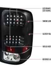 Spec-D V2 LED Taillights (Matte Black Housing/Clear Lens) GMC Sierra 2007-2014                                     - LT-SIE07JMLED-V2-TM - Image 8