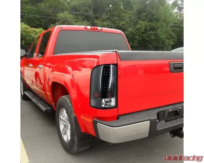 Spec-D V2 LED Taillights (Matte Black Housing/Clear Lens) GMC Sierra 2007-2014 - LT-SIE07JMLED-V2-TM
