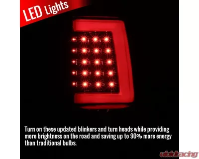 Spec-D LED Taillights - G2 (Jet Black Housing/Clear Lens) Chevrolet Silverado 2003-2007 - LT-SIV03BKLED-G2-TM