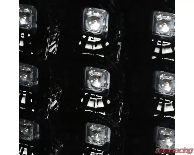 Spec-D LED Taillights - G2 (Jet Black Housing/Clear Lens) Chevrolet Silverado 2003-2007 - LT-SIV03BKLED-G2-TM