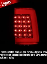 Spec-D LED Taillights - G2 (Chrome Housing/Smoked Lens) Chevrolet Silverado 2003-2007                                     - LT-SIV03GLED-G2-TM - Image 2