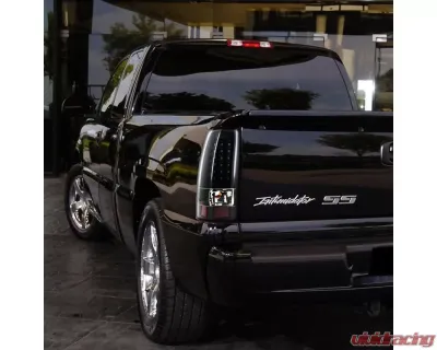 Spec-D V2 LED Taillights (Matte Black Housing/Clear Lens) Chevrolet Silverado 2003-2007 - LT-SIV03JMLED-V2-TM