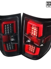 Spec-D LED Taillights (Jet Black Housing/Clear Lens) Chevrolet Silverado | GMC Sierra 2014-2019                                     - LT-SIV14BKLED-TM - Image 10