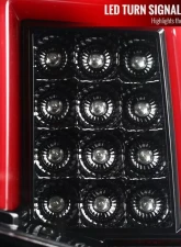 Spec-D LED Taillights (Jet Black Housing/Clear Lens) Chevrolet Silverado | GMC Sierra 2014-2019                                     - LT-SIV14BKLED-TM - Image 3