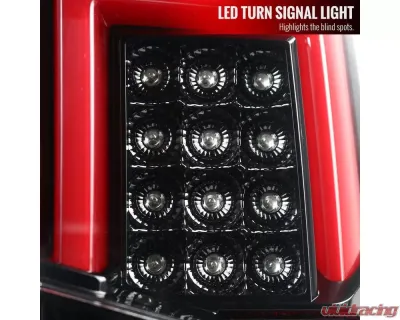 Spec-D LED Taillights (Jet Black Housing/Clear Lens) Chevrolet Silverado | GMC Sierra 2014-2019 - LT-SIV14BKLED-TM