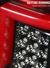 Spec-D LED Taillights (Jet Black Housing/Clear Lens) Chevrolet Silverado | GMC Sierra 2014-2019                                     - LT-SIV14BKLED-TM - Image 4