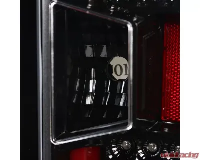 Spec-D LED Taillights (Jet Black Housing/Clear Lens) Chevrolet Silverado | GMC Sierra 2014-2019 - LT-SIV14BKLED-TM