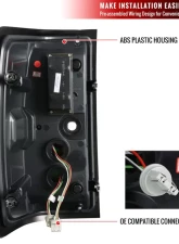 Spec-D LED Taillights (Jet Black Housing/Clear Lens) Chevrolet Silverado | GMC Sierra 2014-2019                                     - LT-SIV14BKLED-TM - Image 9